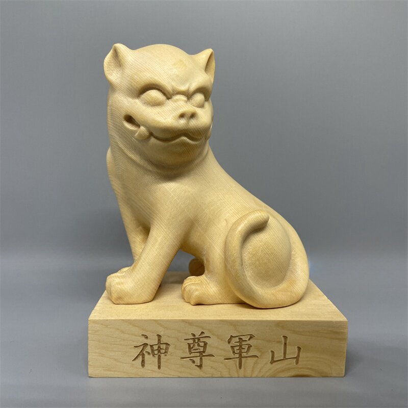 三军尊神摆件圆雕桧木雕刻工艺品