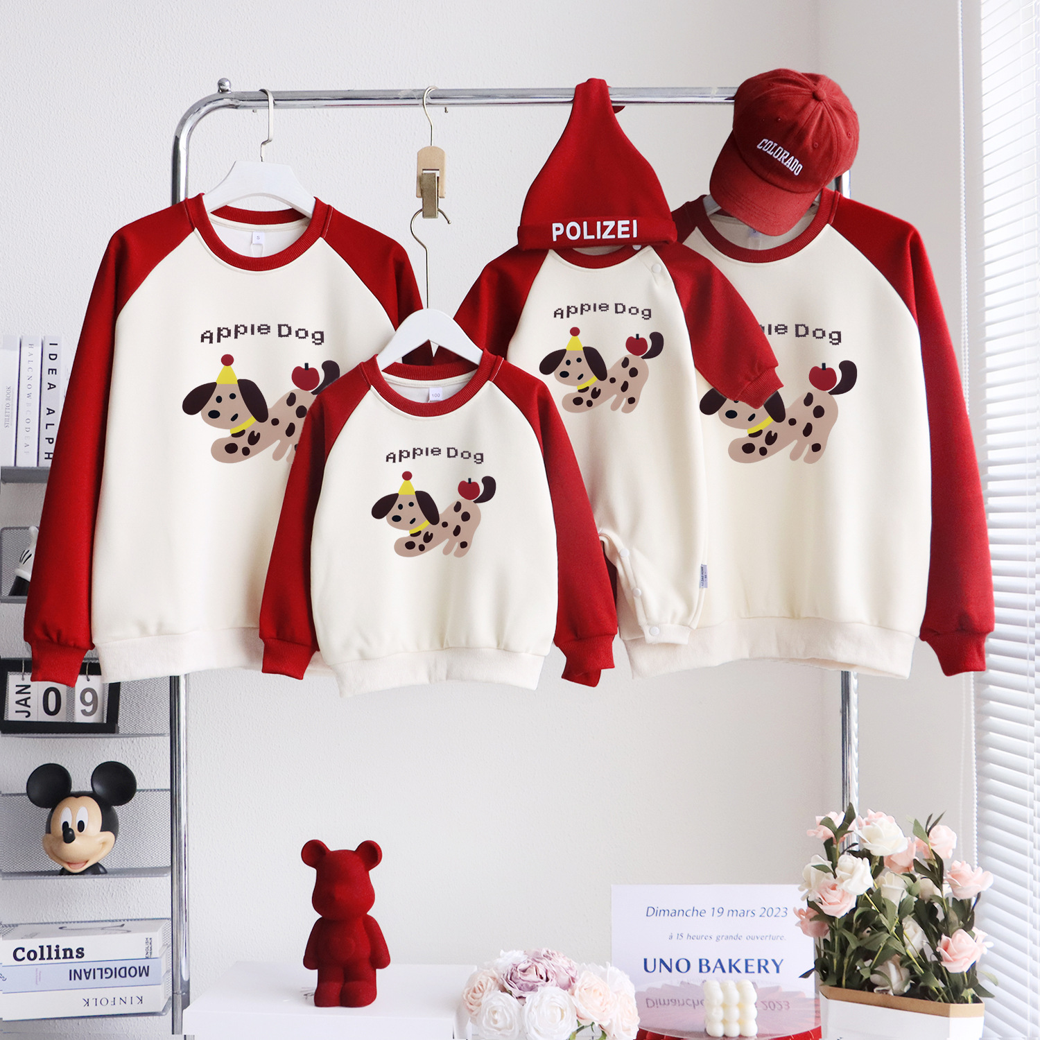 2025新款高端亲子装一家三口高级感冬装小月龄母子母女长袖卫衣潮