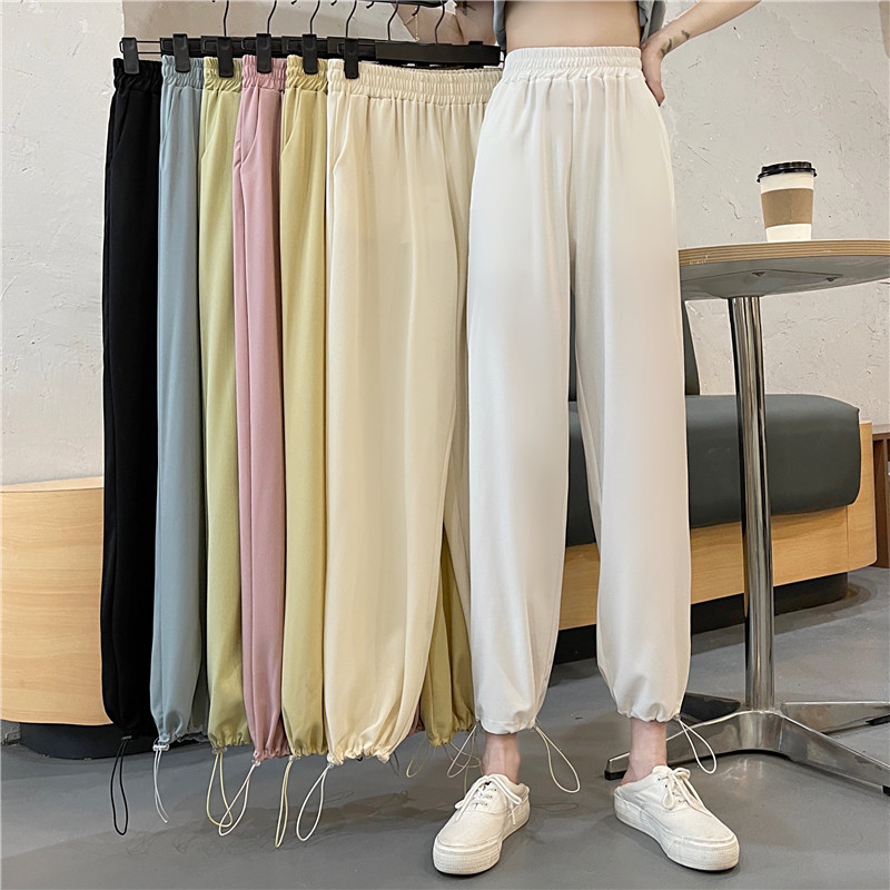 Real price Korean high waist slim drawstring Leggings