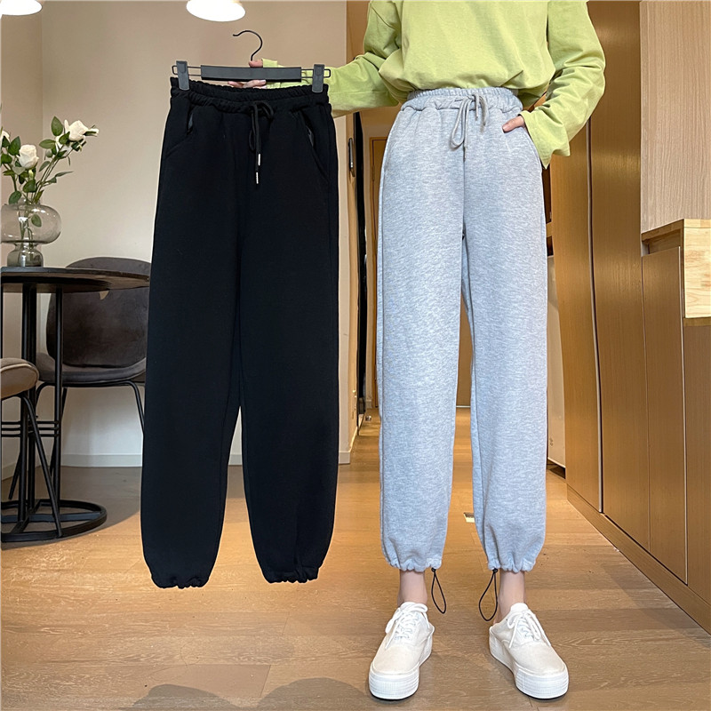 Korean high waisted and plush warm pants with real price