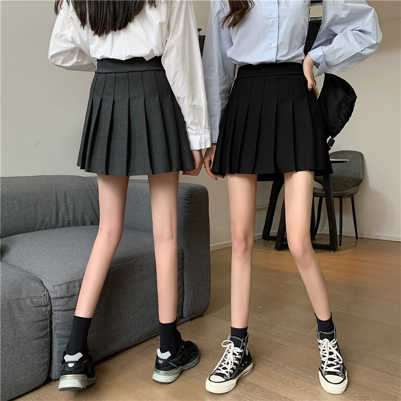 Real price spring dress new style college fashion show thin pleated word skirt