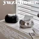 纸巾盒客厅轻奢高档家用创意纸抽盒餐桌抽纸盒陶瓷家居装 饰摆件