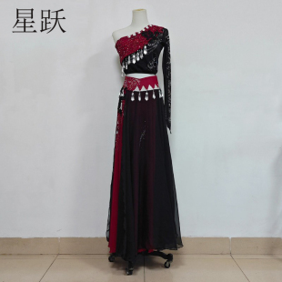 花腰傣族舞剧目服大摆婆娑月下舞蹈服独舞艺考练习裙傣服装演出服