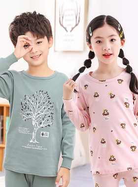 睡衣小孩女童棉毛衫家居服