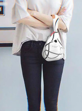 原创迷你日式手腕包手提帆布手机包手拿遛弯ins手拎包女小布包袋