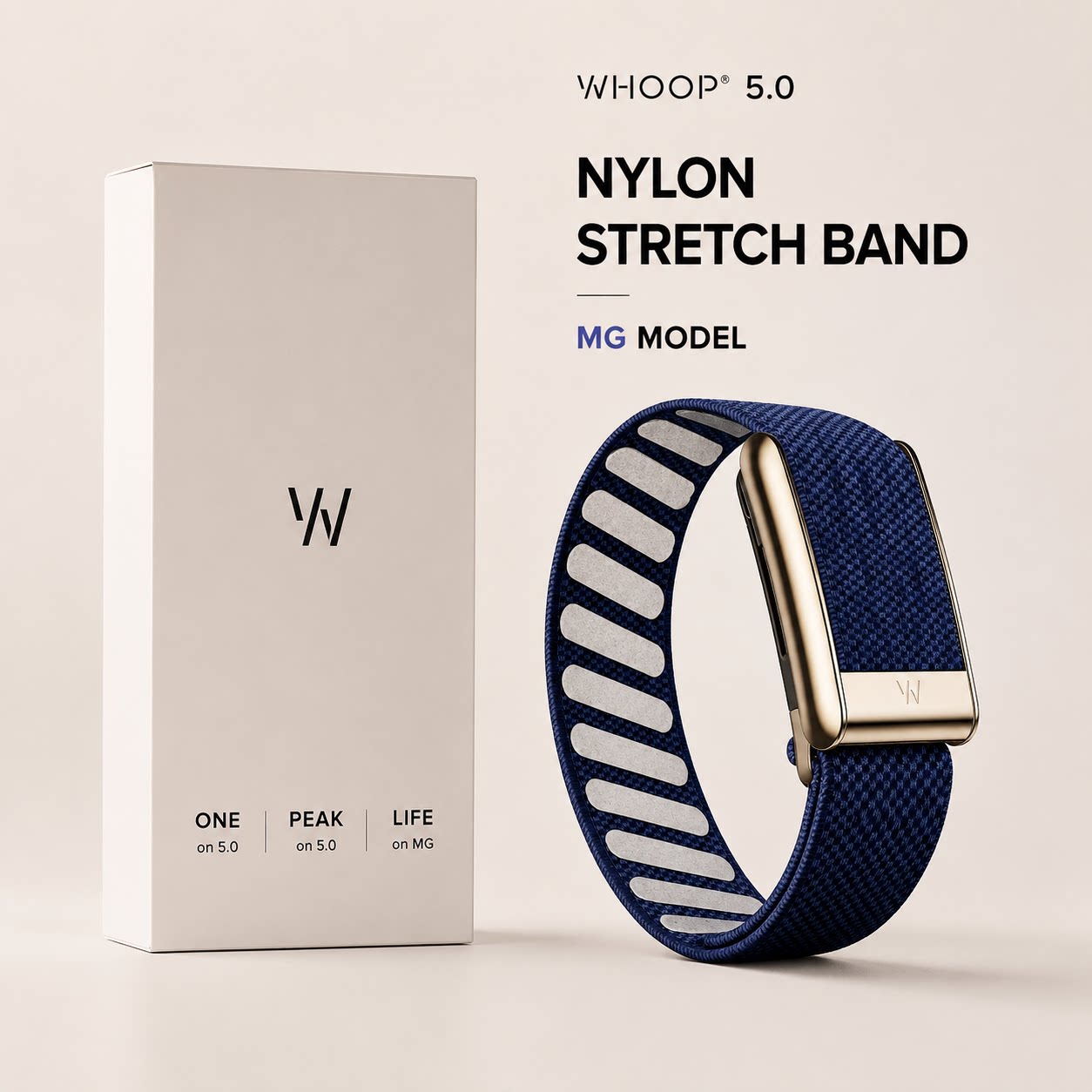 适用whoop 5.0 MG官网同款手环表带心电图版尼龙编织运动替换腕带