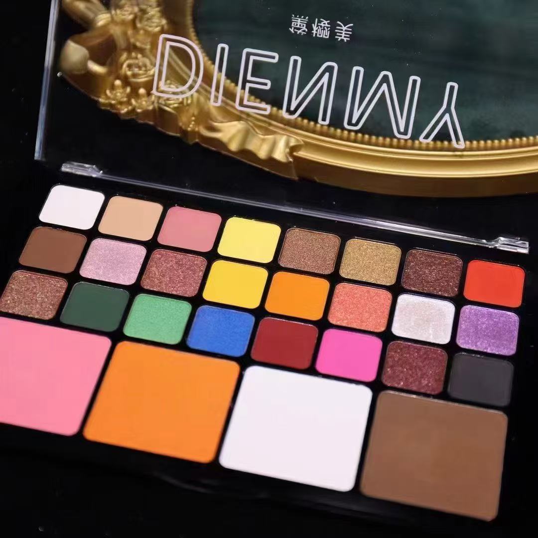 黛樱美28色眼影腮红修容组合盘40色眼影盘大地色多色系珠光哑光