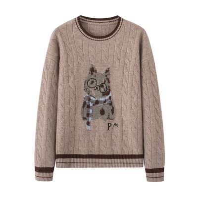 B933冬季新款系穿搭气质通勤绵羊毛针织衫女4GB133571