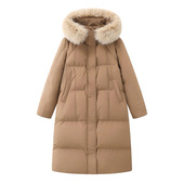 绒服 加厚保暖长款 冬季 新款 D442羽 连帽大毛领韩版 女装 时尚