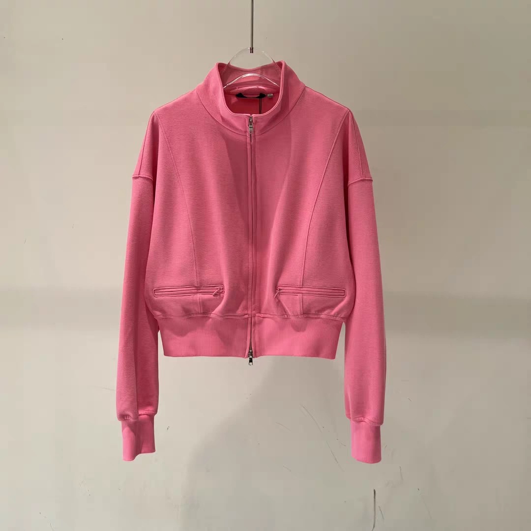 B943高端休闲运动套装女秋季多巴胺玫粉红色卫衣时尚洋气阔腿裤