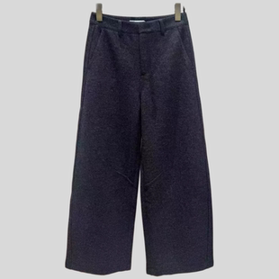 款 大码 秋冬新款 直筒休闲裤 高腰显瘦糯叽叽糯米裤 A502蒋欣同款