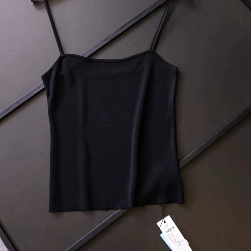 C164冰丝显瘦修身一字领短款细肩带针织背心内搭单穿女装吊带打底,女装/女士精品,背心吊带,淘宝优惠券,粉丝福利购,淘宝优惠卷