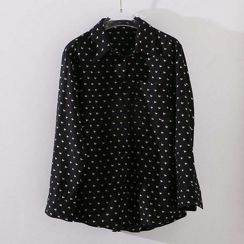 爱心提花设计感宽松长袖