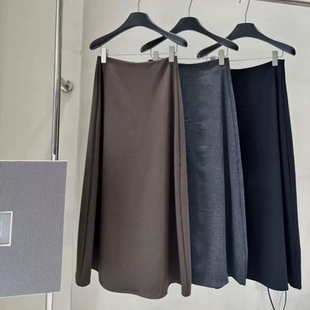 时尚 长腿裙 百搭色调半身裙有内衬 淑女裙秋冬季 B563