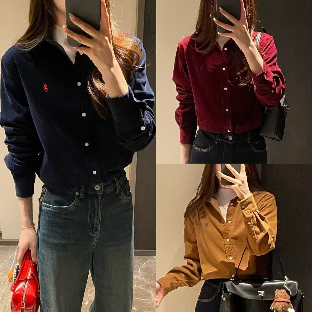 B962原厂清货~春秋季英伦洗水灯芯绒休闲衬衫