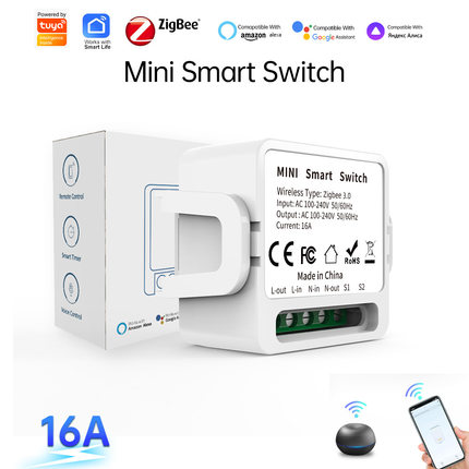 涂鸦zigbee一路通断器遥控开关智能开关手机APP控制Alexa TUYA