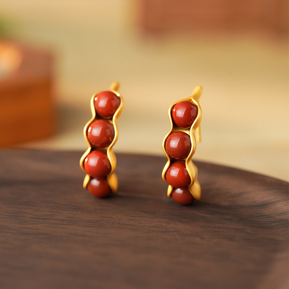 御臻珠宝｜南红玛瑙｜S925银｜豌豆古风经典古典耳饰耳钉轻奢大气,饰品/流行首饰/时尚饰品新,耳饰,淘宝优惠券,粉丝福利购,淘宝优惠卷