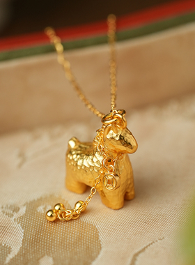 御臻珠宝S925银小马造型吊坠