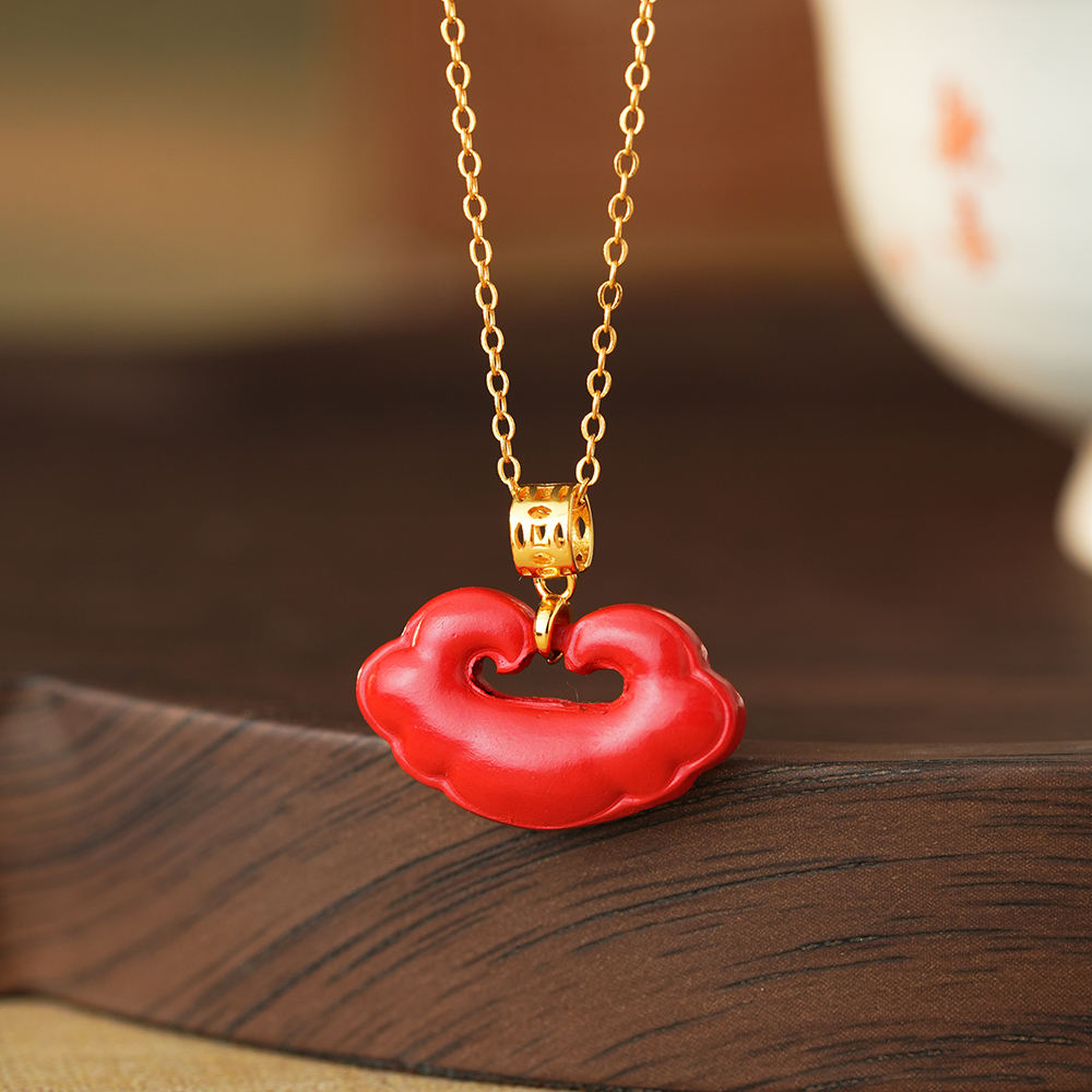 朱砂锁包如意祥云辰砂设计款