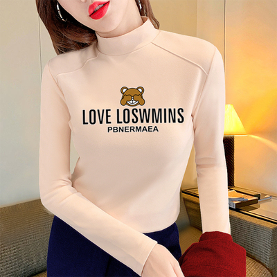 半高领德绒打底衫女秋冬内搭洋气