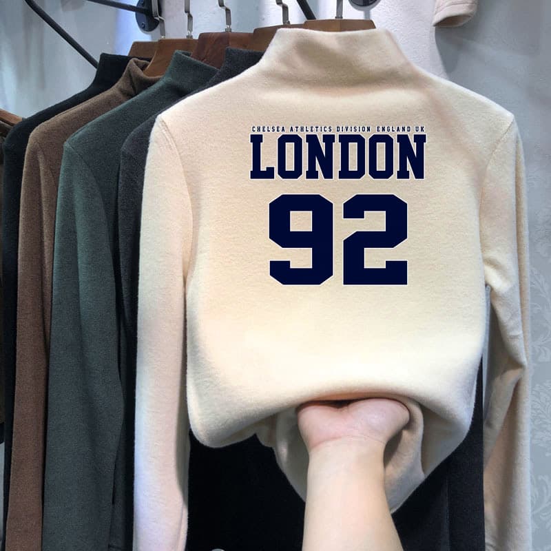 秋冬保暖衣修身半高领内搭打底衫