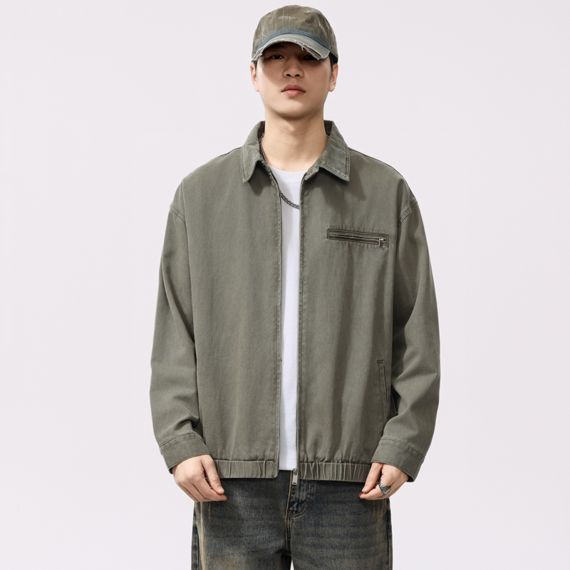美式复古纯棉底特律工装夹克男