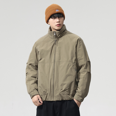 冬季宽松立领防风加厚保暖棉服男