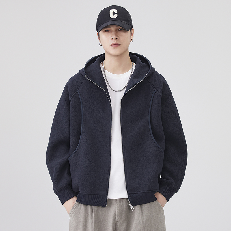 解构主义复古运动潮牌开衫外套男