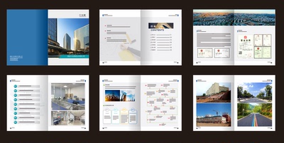 建筑公司建筑工程建筑劳务外包工程机械车租赁画册宣传册设计印刷
