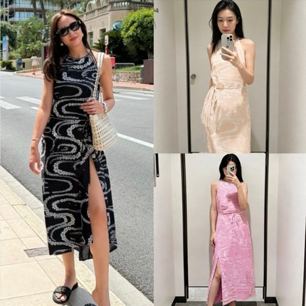 2026早春新款女装时尚休闲百搭圆领无袖连衣裙女宽松显瘦长裙