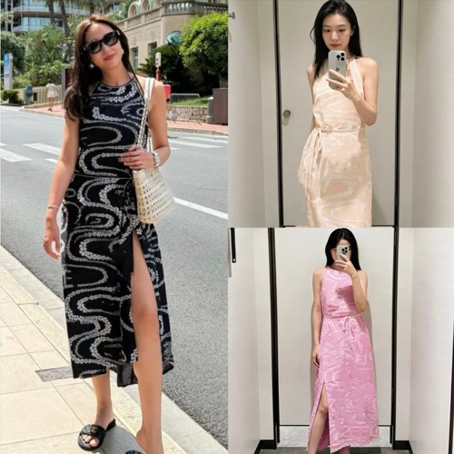 2026早春新款女装时尚休闲百搭圆领无袖连衣裙女宽松显瘦长裙