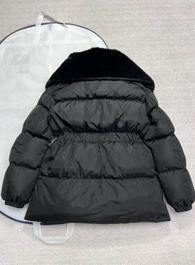 深圳南油！白鹅绒松紧腰带大披领短款羽绒服女款2024冬季现货在仓