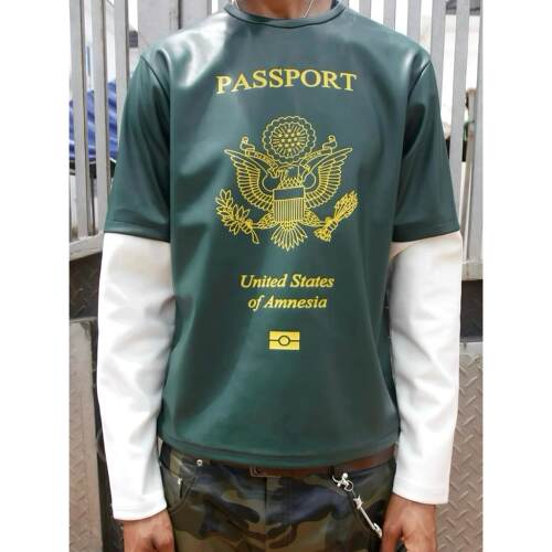 香港正品Mowalola Passport护照假两件pu皮质长袖central cee同款