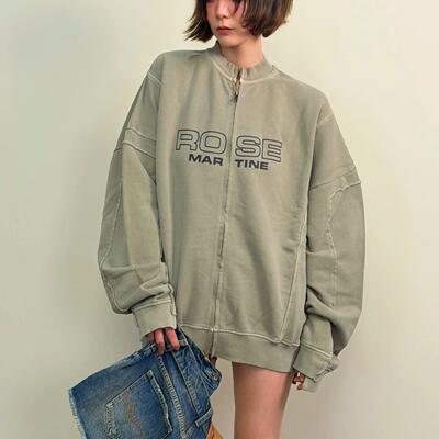 香港正品Martine rose 26SS军绿色基础logo外套拼接不对称外套