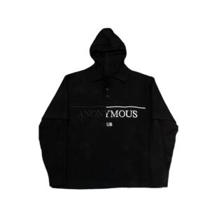 香港正品Anonymous Club刺绣Polo领假两件卫衣连帽衫Playboicarti