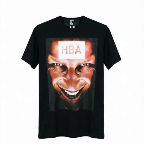 香港正品Hood By Air稀有HBA Aphex Twin 人像印花短袖黑色T恤tee
