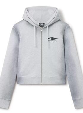 香港正品Mowalola Double Hoodie做旧染色双层连帽拉链卫衣男女款