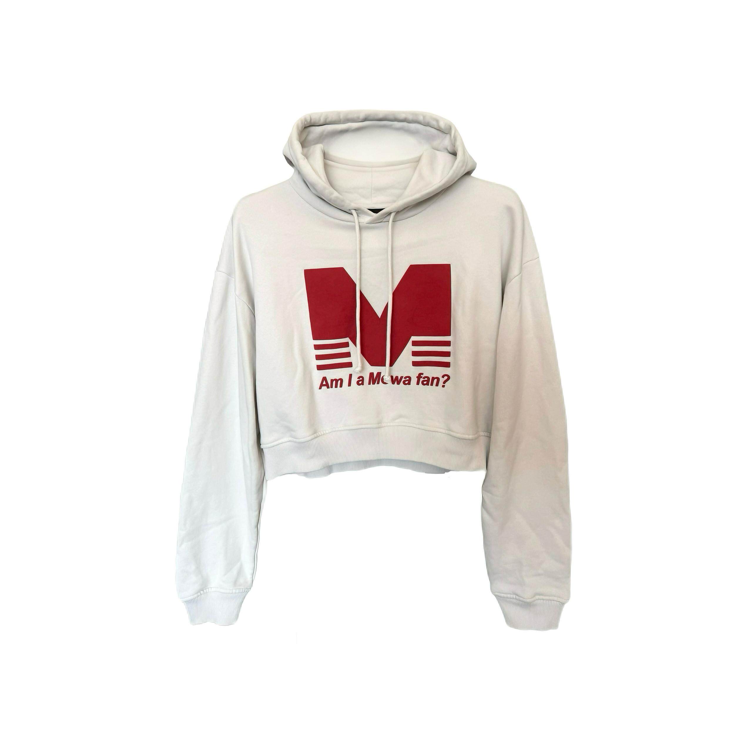香港正品ins爆火Mowalola Am I a Mowa fan红色标语M印花帽衫卫衣