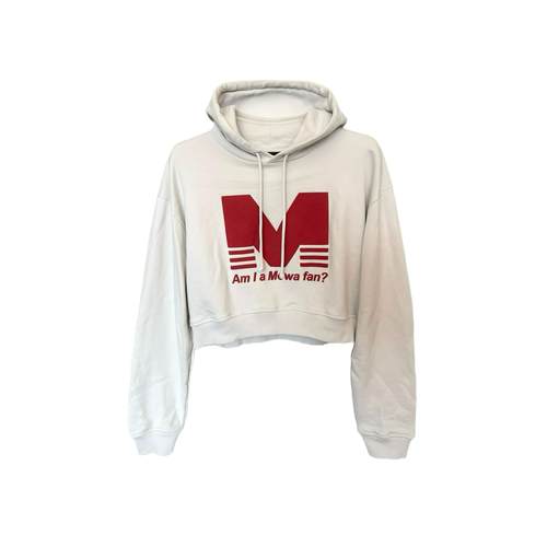 香港正品ins爆火Mowalola Am I a Mowa fan红色标语M印花帽衫卫衣