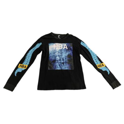 香港正品HBA Hood By Air经典款蓝色脊椎印花长袖T男女2026新款