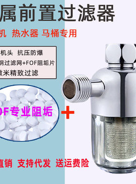 热水器金属过滤器前置FOF阻垢4分家用净水器沐浴龙头太阳能通用