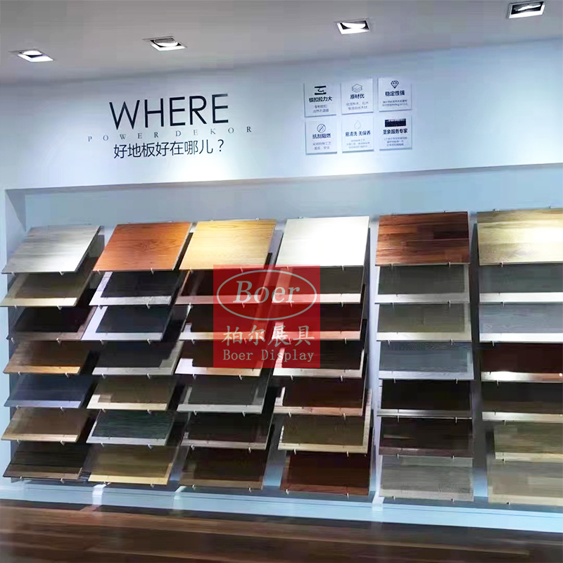 木地板展架挂墙瓷砖石材陶瓷样品展示架挂钩斜板立式固定式多功能