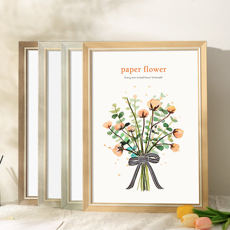 北欧画框装裱挂墙a3a4相框架8k四开4k素描油画外框16大尺寸海报框