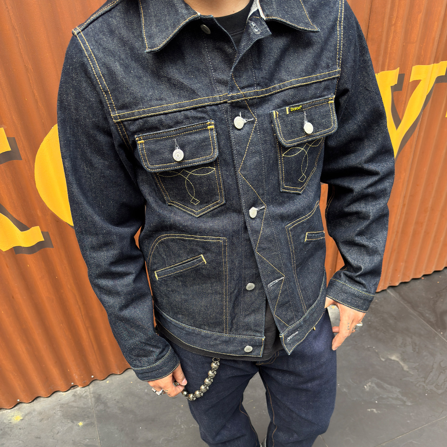 darori烫斗18oz赤耳丹宁原牛外套复刻RRL夹克阿美咔叽复古上衣