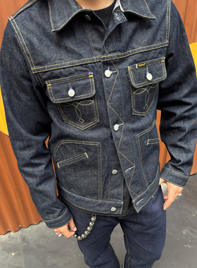 darori烫斗18oz赤耳丹宁原牛外套复刻RRL夹克阿美咔叽复古上衣