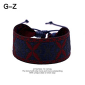 MZF037 复古刺绣民族风配饰织带编织手链纹手绳几何图形学生文艺