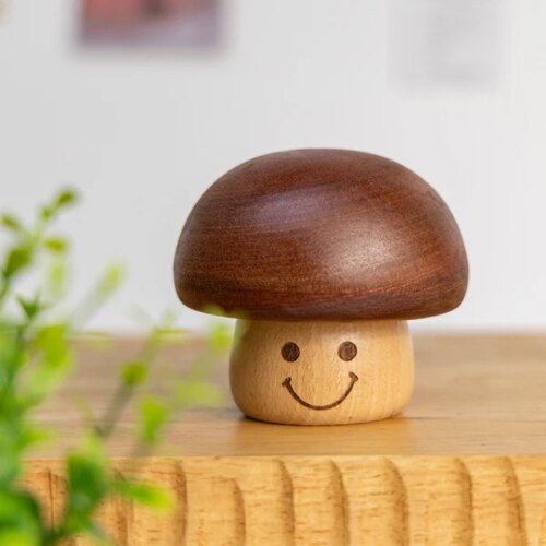 蘑菇八音盒音乐盒木质工艺品摆件迷你可爱生日礼物发条家居装饰品