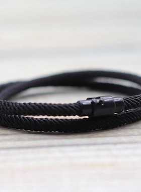 新款极简主义男士绳索手链双层手绳学生百搭磁铁扣Pulsera Hombre