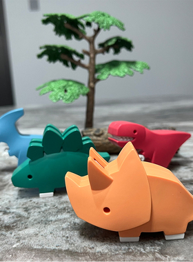 磁力恐龙玩具磁吸小恐龙模型组装立体动物儿童拼装霸王龙剑龙男孩