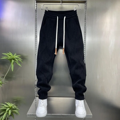 2025冬季男士保暖加厚束脚裤